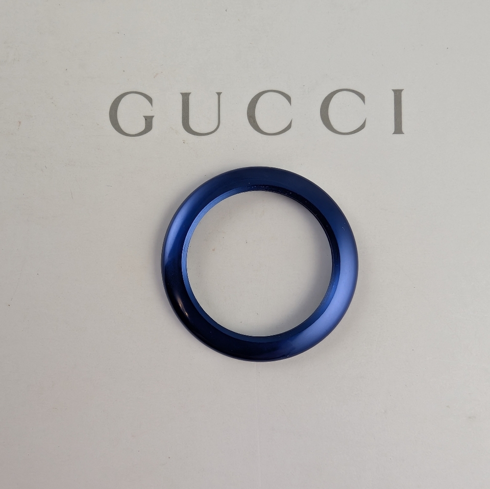 GUCCI WATCH METALLIC BEZEL/BLUE 💙